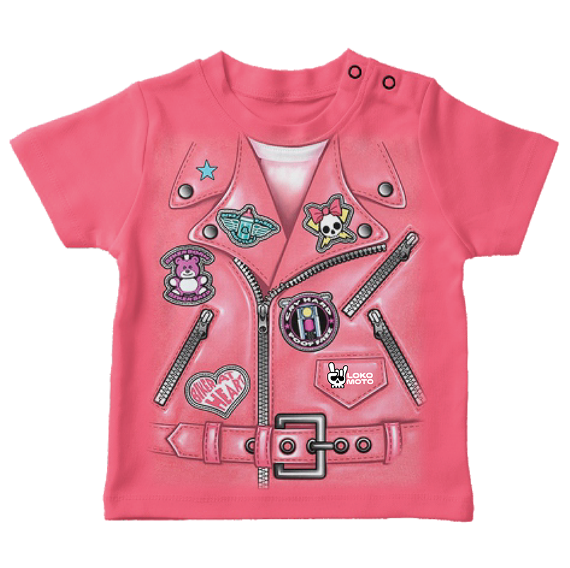 Camiseta bebé y niño motero